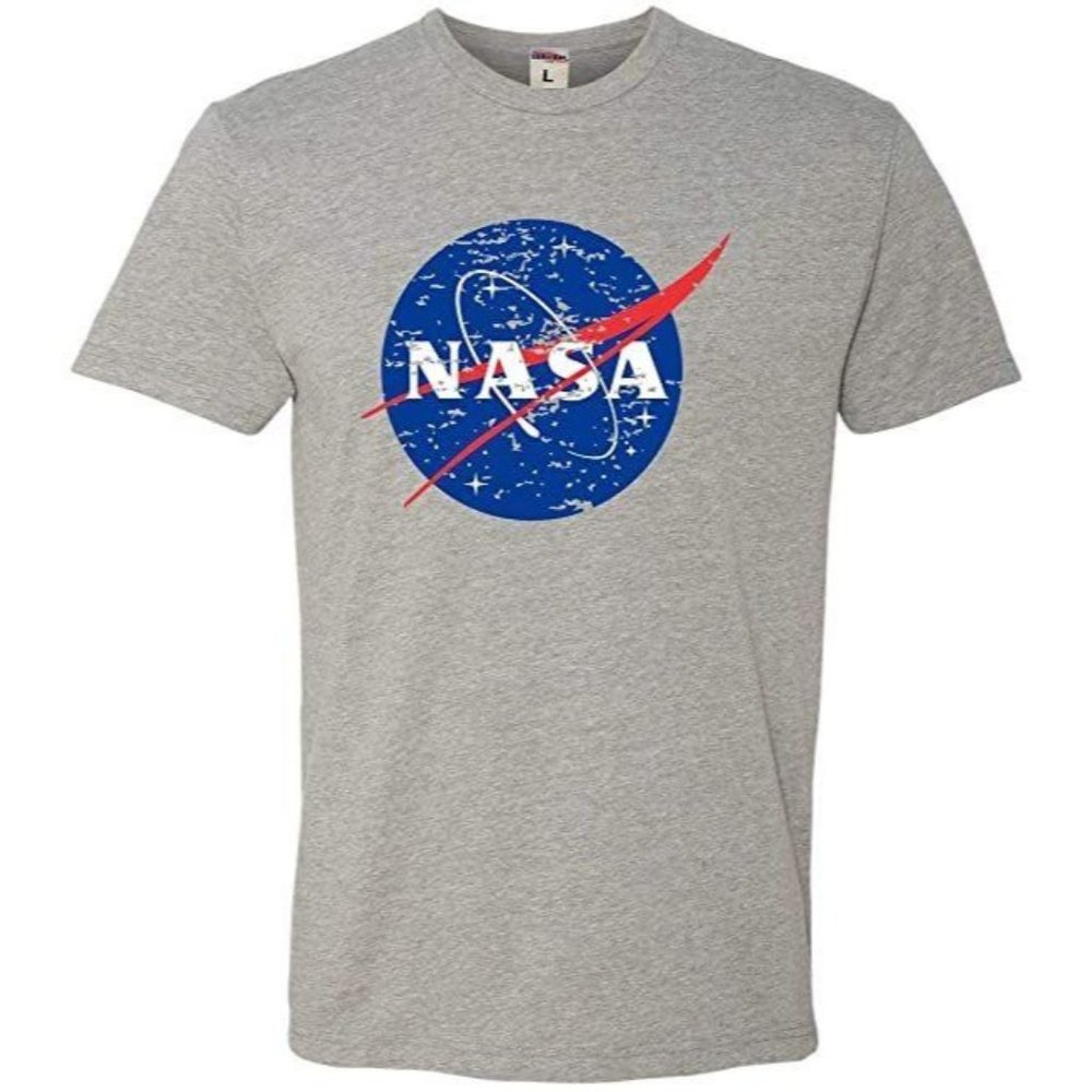 Go All Out Small Dark Heather Gray Adult NASA Logo